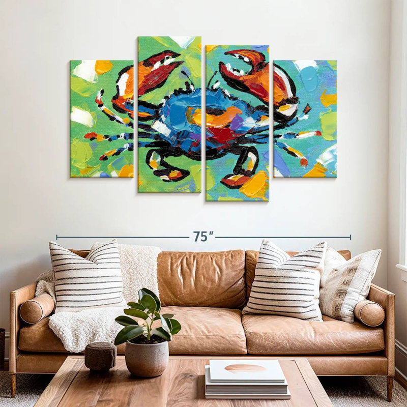 Brampt Seaside Crab II, 42" H x 68" W