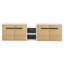 Meuble-lavabo mural avec lavabo en résine et rangement modulaire-132282652