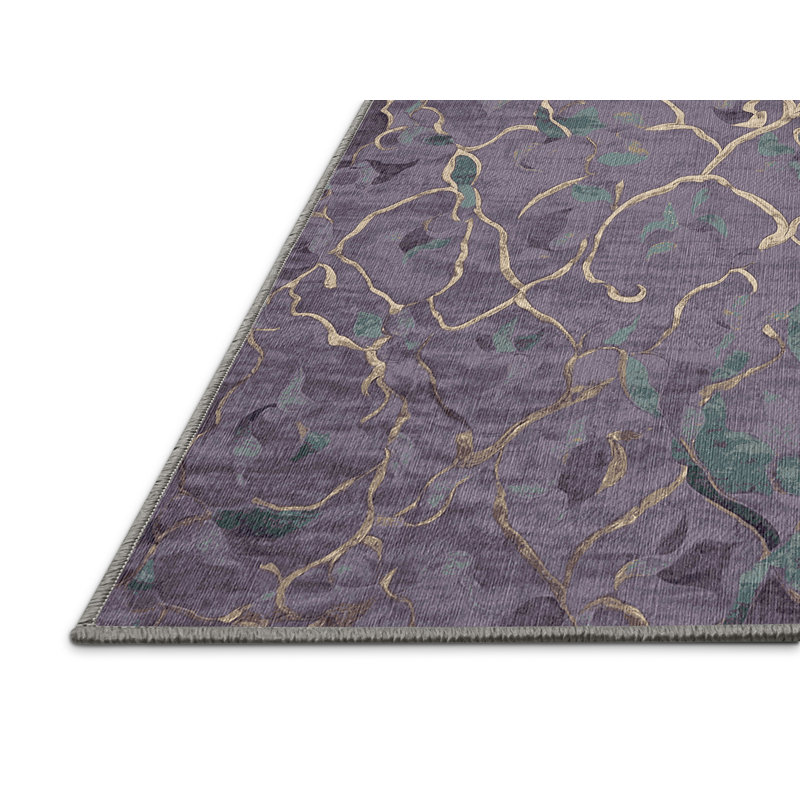 Tapis rose lavable à la machine, Rectangle 5 pi x 7 pi