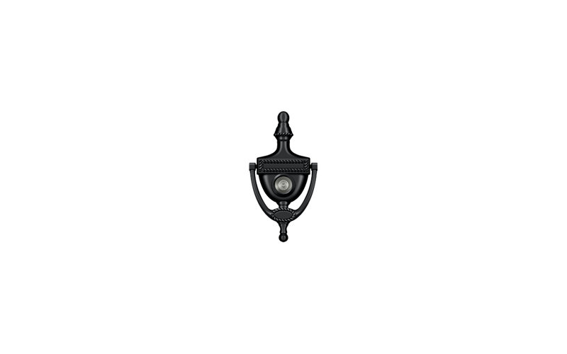 Victorian Brass Door Knocker, Painted Black