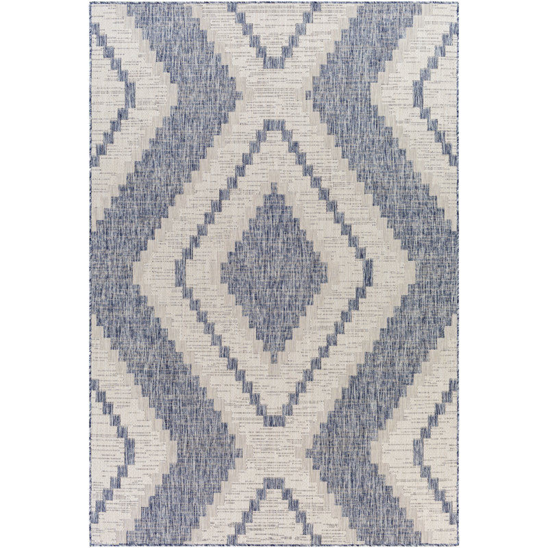 Khirsten Geometric Indoor / Outdoor Rug, Rectangle 7'10" x 10'