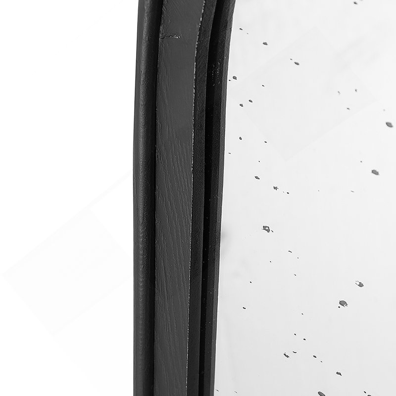 Miroir en bois manufacturé, 41,9 po x 22,8 po, Noir