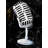 Microphone - White Man Cave Framed Matted Print | Home Decor