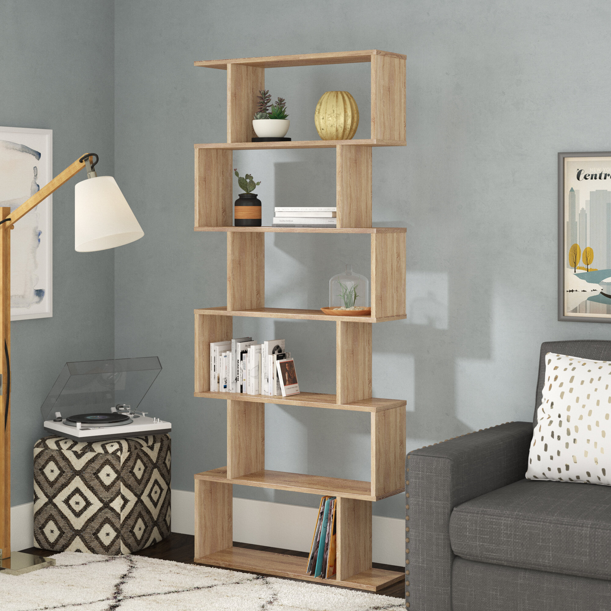 Light deals wood bookshelf