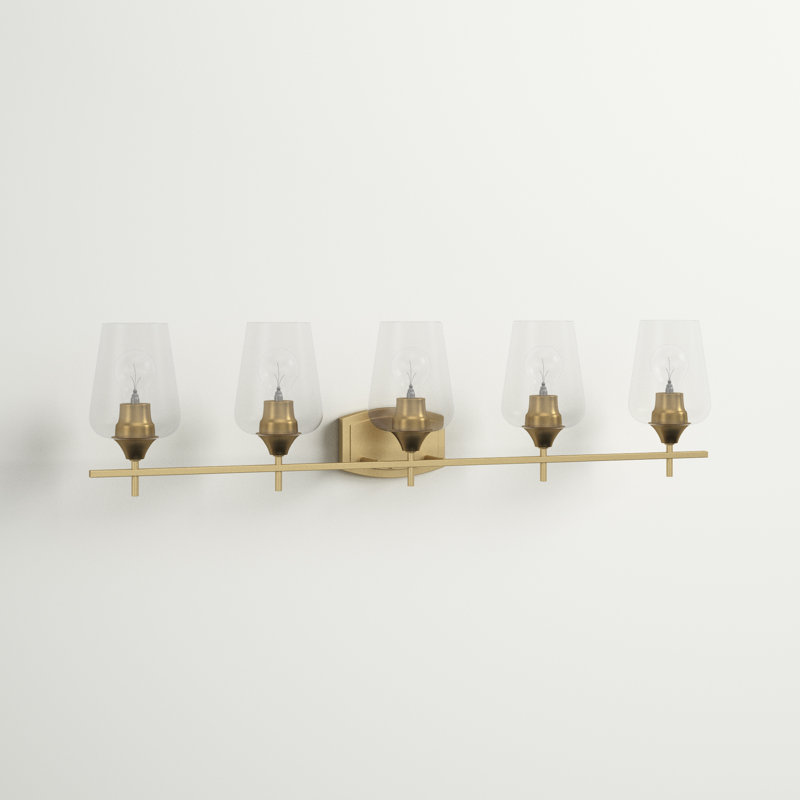 Dahlya 5 - Light Dimmable Vanity Light, Olde Brass