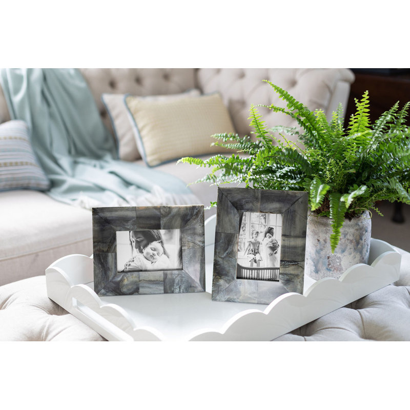 Lacquer Decorative Tray, 26" H x 17" W x 3.25" D, White