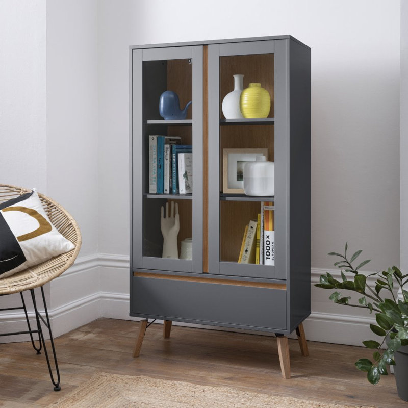 Druzy Display Cabinet, Grey