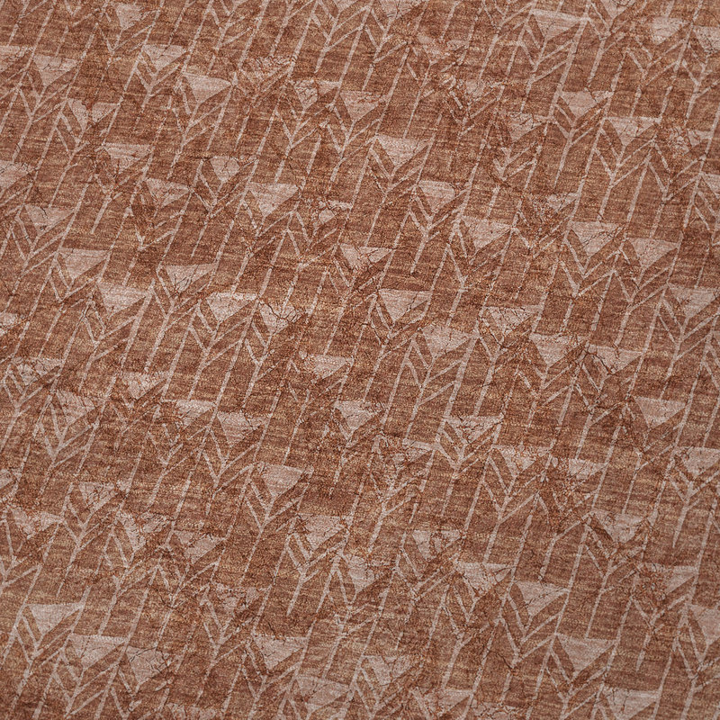 Jeté en sherpa Addison, Motif géométrique terre cuite
