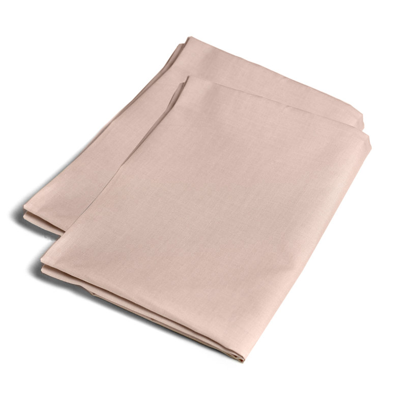 Almondsbury Plain Cotton Blend Housewife Pillowcase, Blush Pink