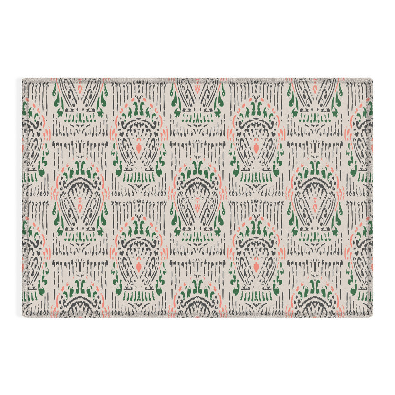 Damask Indoor / Outdoor Rug, Rectangle 2' x 3'