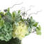 Arrangement floral assorti d'hortensias dans un pot en verre