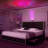 Upholstered Platform Storage Bed Frame With Galaxy Projector, 4 Dustproof Storage Drawers, Adjustable Vintage Nailhead Trim Headboard-321038624-321038626