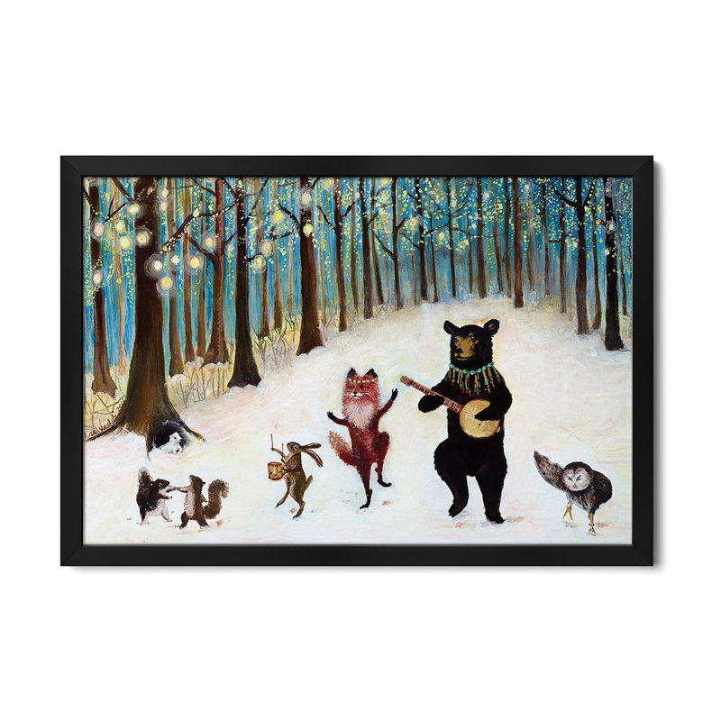 Affiche encadrée Premium Forest Festivities par Jahna Vashti, H 16 po x l 24 po