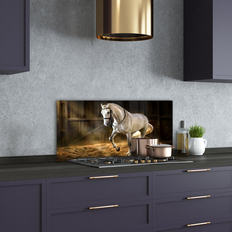 Huntingburg 50cm W x 100cm L Glass Peel and Stick Panel