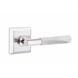 Select Round Privacy (Bed & Bath) Door Lever with Square Rosette