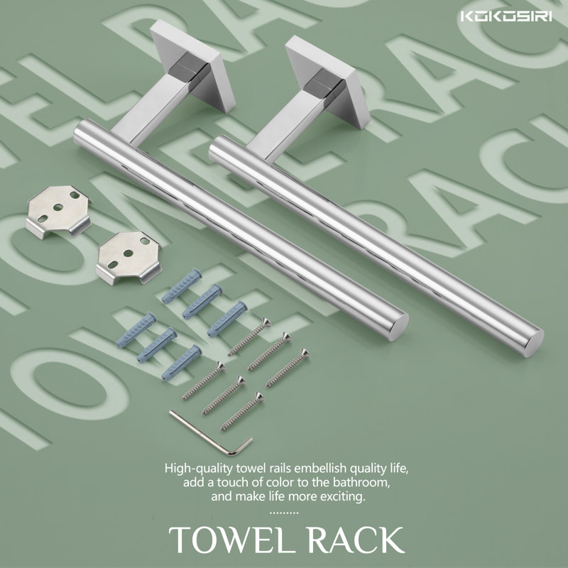 Support de tour mural de 10,2 po, Chrome poli
