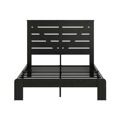 Wood Platform Bed Frame,Large Under Bed Storage