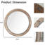 Miroir mural rond 27,56 pouces avec cadre en bois perlé