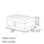 Pouf de rangement en tissu capitonné de 89 cm de large-1645940347