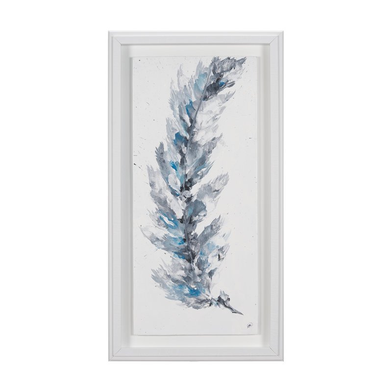 Plume, œuvre d'art originale encadrée à la main, Plume