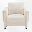 Chaise d'appoint rembourrée avec pieds en bois massif Teddy Boucle-94664208