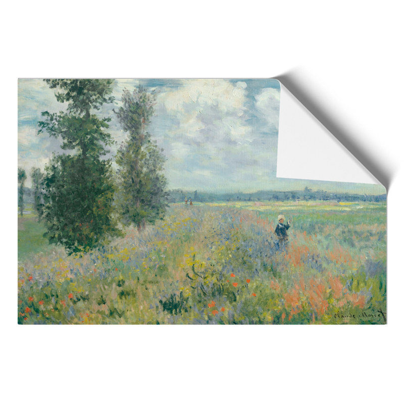 Poppy Fields Near Argenteuil by Claude Monet - Frameless Print, 21cm H x 30cm W x 0.1cm D