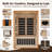 2-Person Canadian Hemlock Low-EMF Infrared Sauna