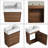 Modern 18 Inch Floating Small Bathroom Vanity With Single Sink