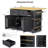 48" Modern Rolling Kitchen Island With Drop Leaf And Power Outlet, Mobile Kitchen Island With Storage Cabinets And 2 Drawers, Wooden Kitchen Cart For Kitchen, Dining Room, Black(No Bar Stools)-970246702