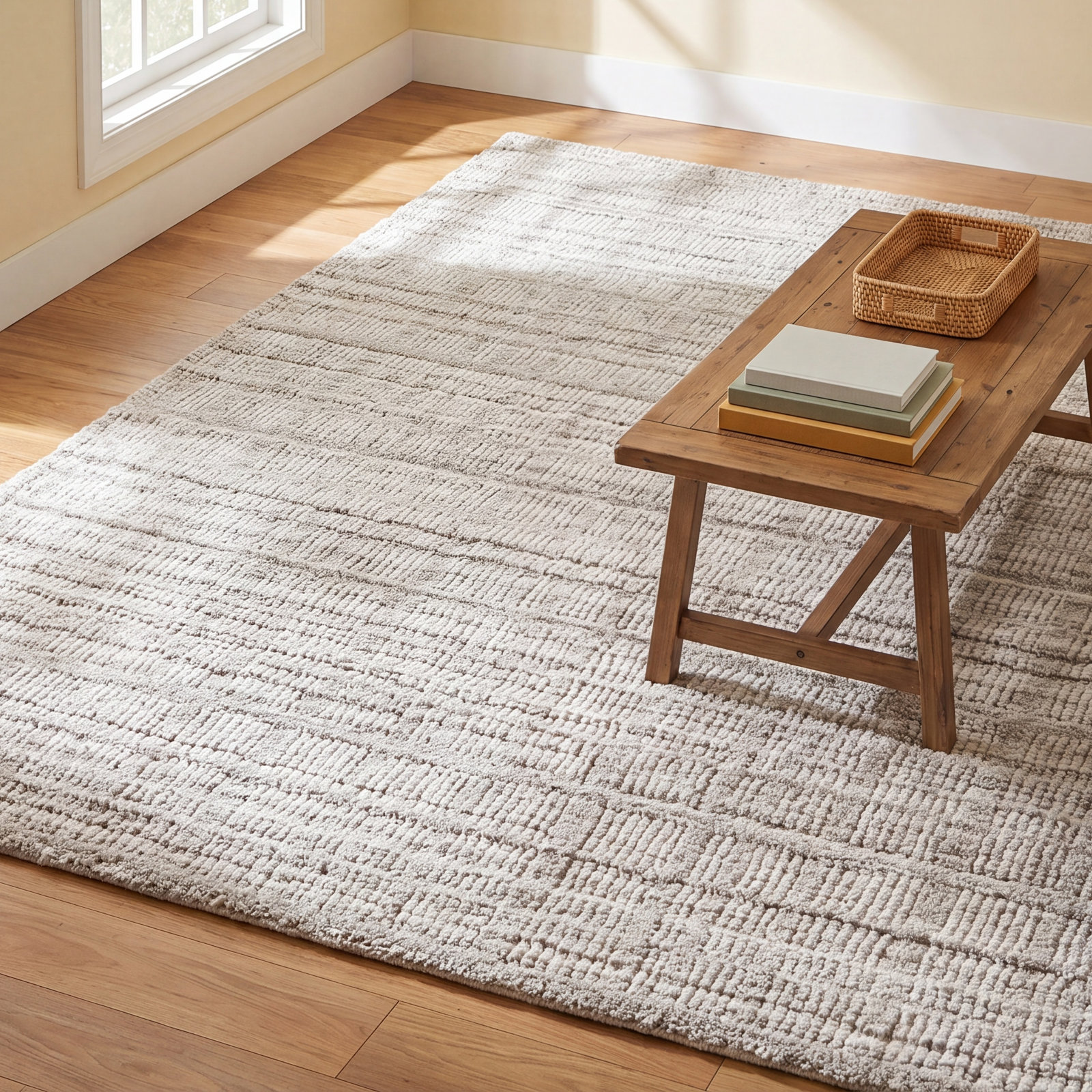 Gerrie Handmade Recycled P.E.T Gray Indoor/Outdoor Rug, Rectangle 2' x 3'