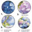 Fleurs d'hortensia éternelles bleues et bleues - art floral rond en métal-109711167