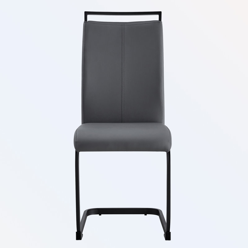 Mangano Dining Chair, Dark Gray, Black