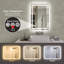 Miroir de salle de bain 24 po x 36 po à DEL, éclairé à l'avant et à l'arrière, gradable en continu, 3 couleurs CRI90 +, mémoire de luminosité, incassable, miroir de meuble-lavabo à DEL antibuée, imperméable IP44