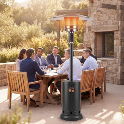 50000 BTU Propane Patio Heater with Wheels, Dual Safety Protection System