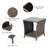 Gitel Square Metal Outdoor Side Table , 18'' in. W 18'' in. D-452544060