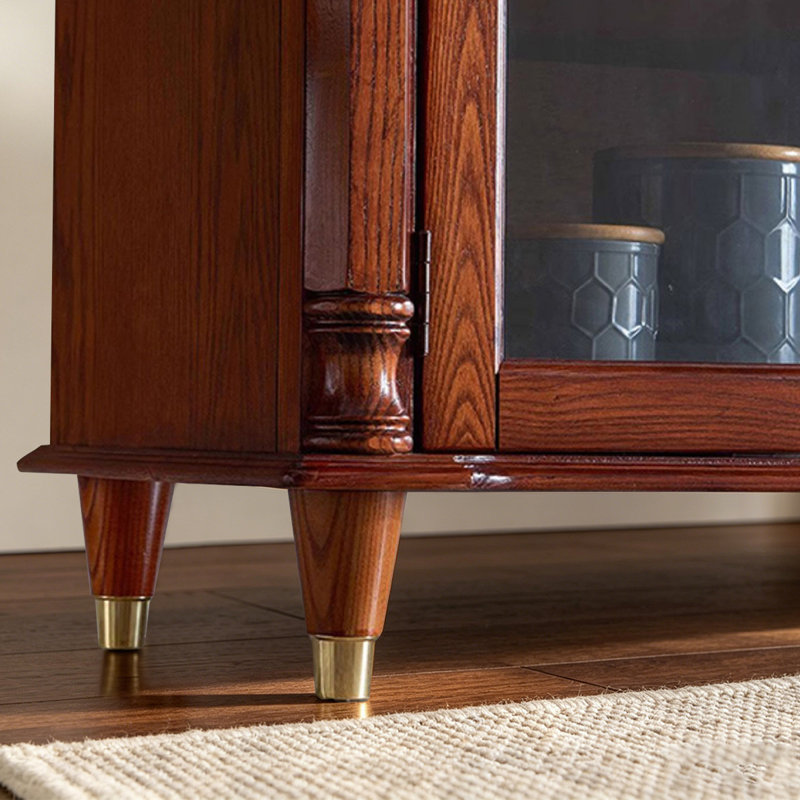 Nut-brown Solid Wood Sideboard