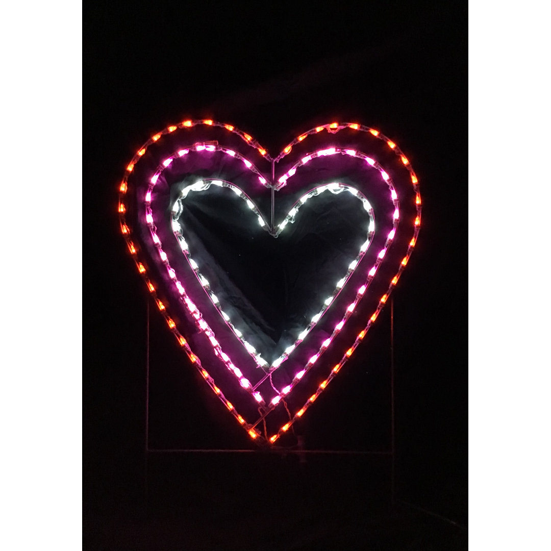 Animated Valentine's Day Triple Heart Holiday Lighted Display Lori's Lighted D'Lites