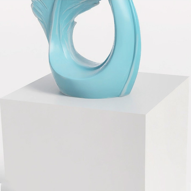Modern Steel  Marble Finial Decorative Object 