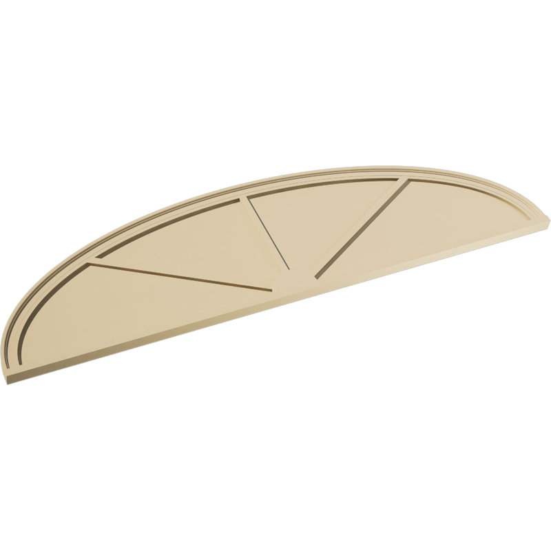 Fronton en uréthane Elliptical Signature, brun clair apprêté, 78 po x 20,5 po x 2 po, Aucune, 3 rayons
