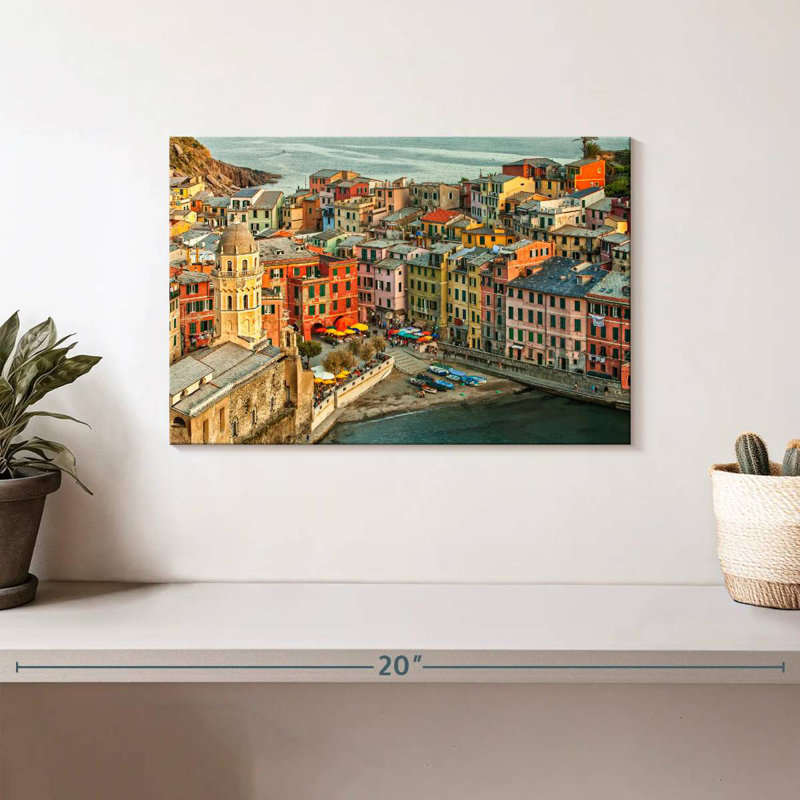 Lilie Vernazza dans les Cinque Terre, Italie, H 8 po x l 12 po