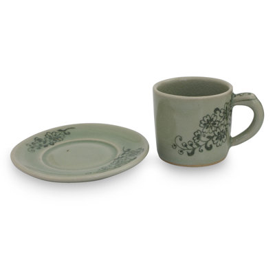 Arjanae Ceramic Espresso Cup and Saucer