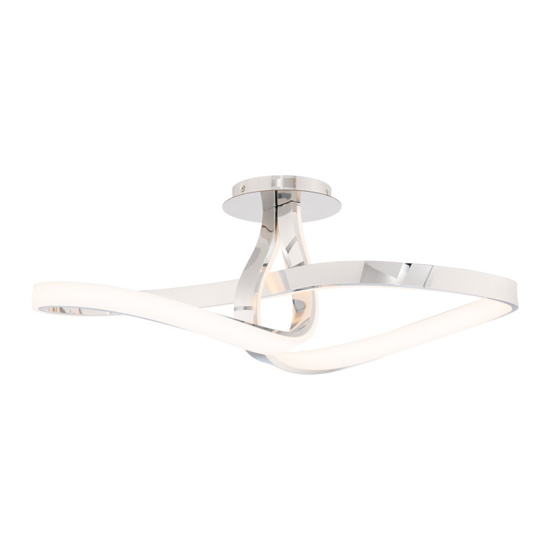 Mobius LED Semi-Flush Mount, Chrome