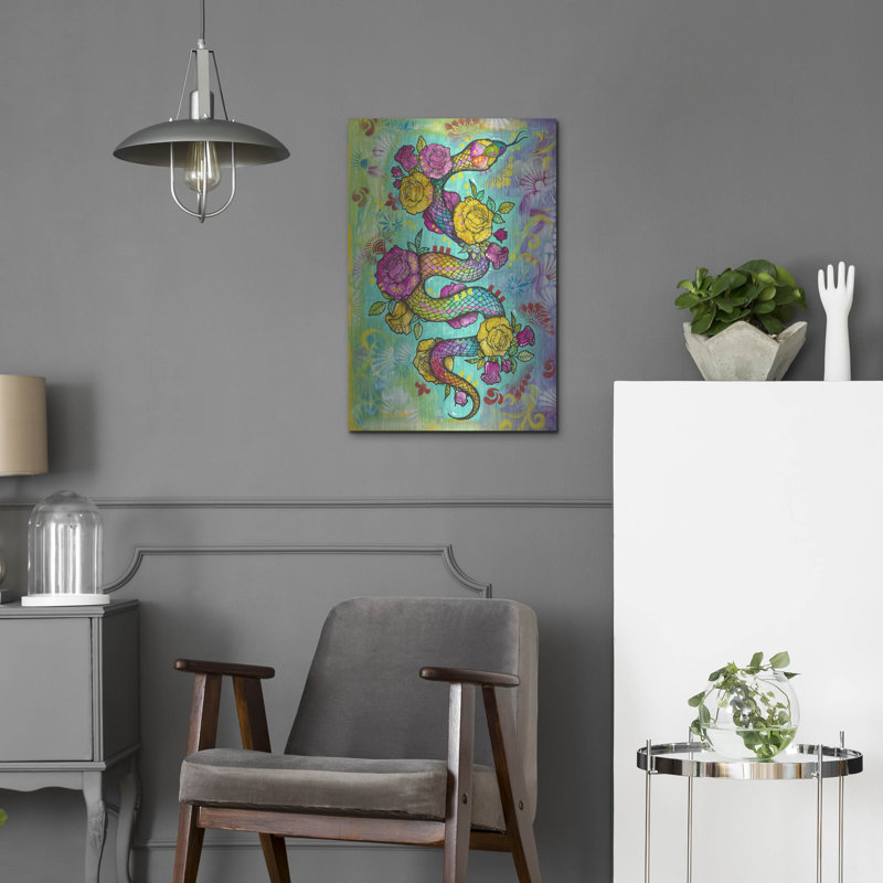 Art mural en métal Red Barrel Studio® «Sweet Slithers» par Dean Russo, H 24 po x l 16 po