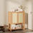 Rattan Shoe Storage Cabinet, 40in Tall Farmhouse Freestanding Wooden Shoe Rack Organizer with Adjustable Shelves and Open Shelf for Entryway Kitchen Living Room Bedroom-746585039