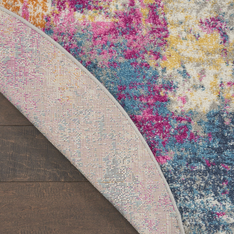 Abbate Abstract Indoor Rug, Round 8'