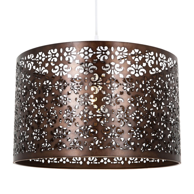 Metal Lamp Shade, Bronze, 25cm H x 40cm D x 40cm W
