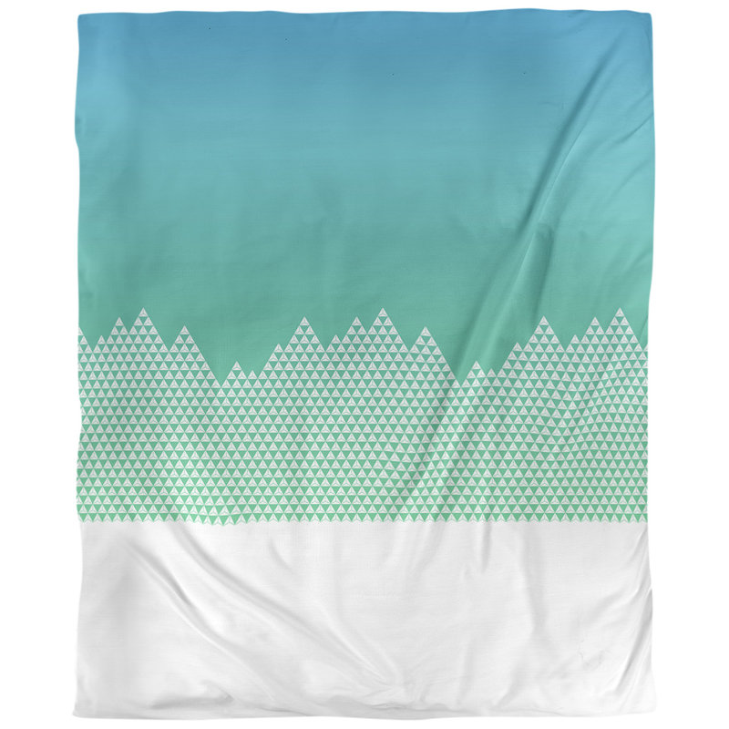 Tissu mountain, Bleu / vert, L 58 po x l 36 po, Sergé de coton