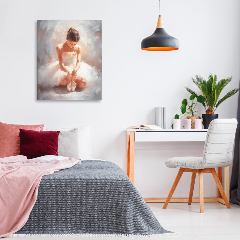 «Serene Ballerina Portrait», art mural sur toile par Ramona Murdock, H 40 po x l 30 po
