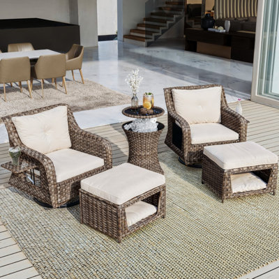 Pamlia 4 - Person Patio Conversation Set with Cushions