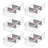 iDesign 6-Piece Fridge Organizer Bins with Dividers - Clear/Grey